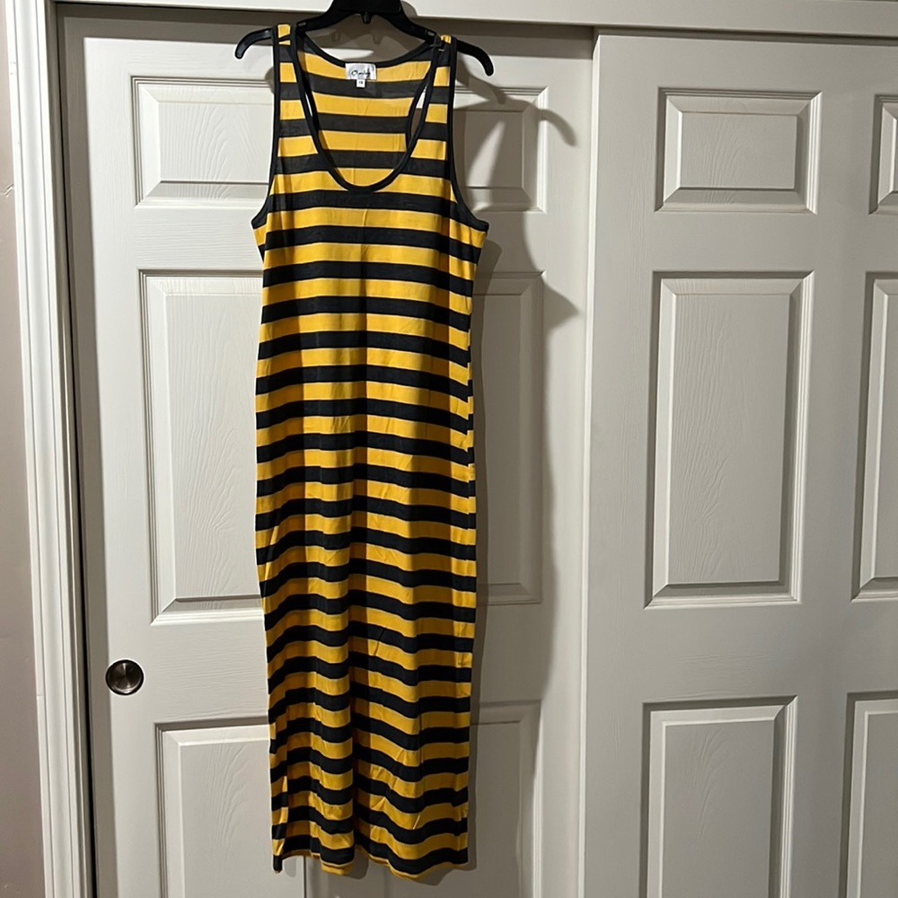 Striped Racerback Maxi Dress 1XL EUC